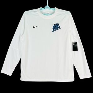 Nike Men's White Long Sleeve White Football T-shirt Sz XL Blue‎ Pioneers NWT